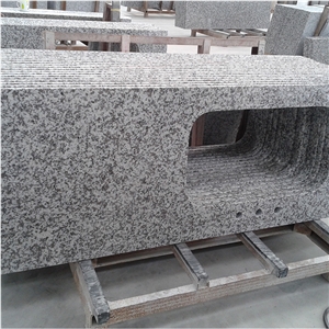 Chinese G439 White Granite Countertop Island Top For Kitchen