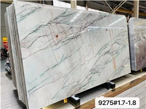 Green Whie Veins Natural Quartzite Slab Stone