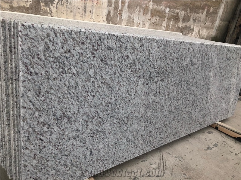 Palmas White Granite Half Bullnose Edge Prefab Countertops