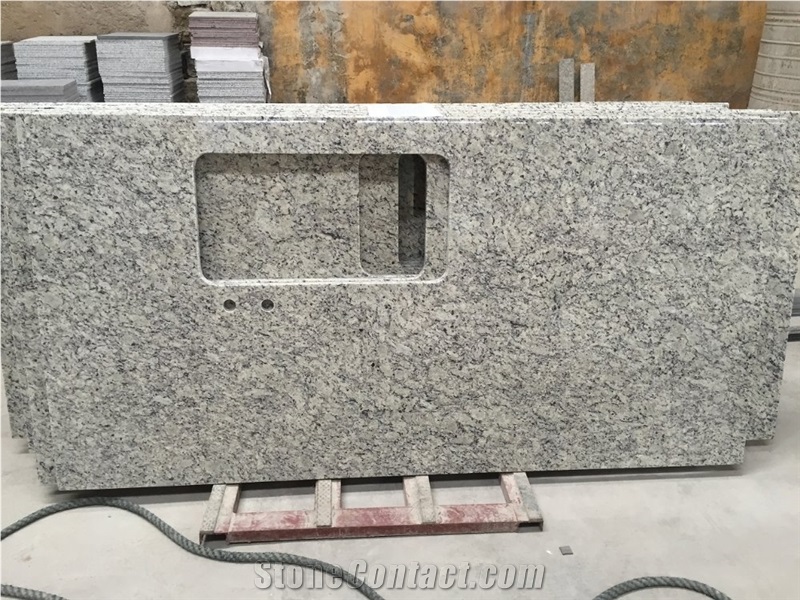 Santa Cecilia Light Custom Granite Kitchen Island Table Top
