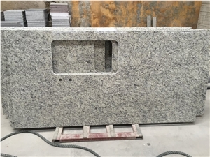 Santa Cecilia Light Custom Granite Kitchen Island Table Top