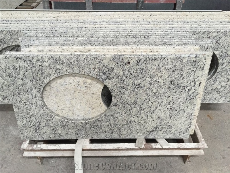 Santa Cecilia Light Custom Granite Kitchen Island Table Top