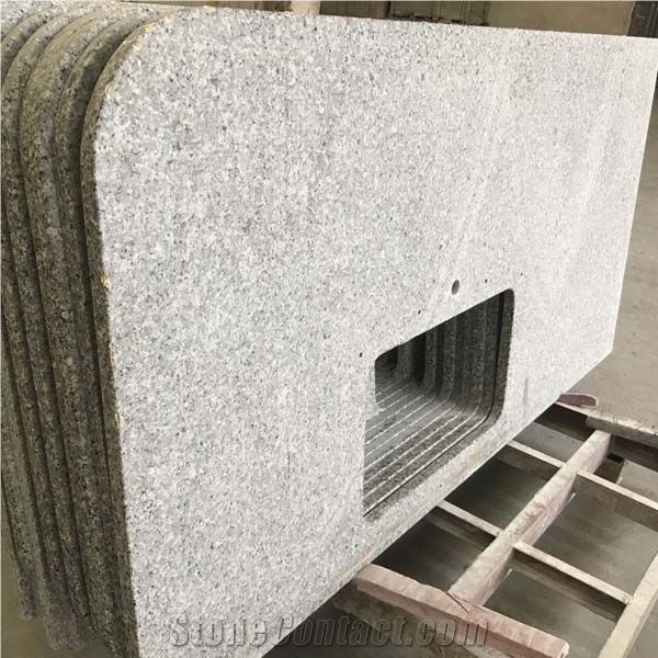 Swan Grey Slab Granite Countertop Kitchen For USA Project