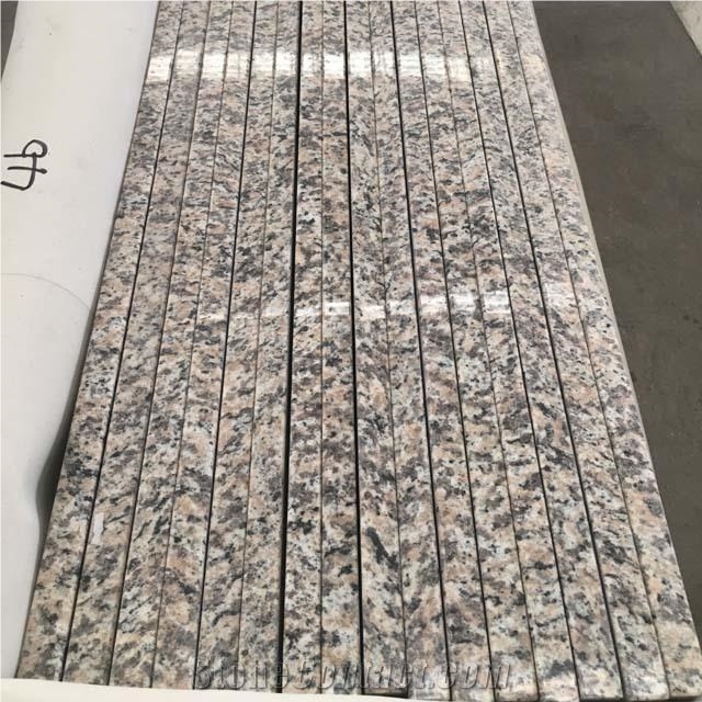 Tiger Skin White Granite Double Sink Vanity Tops For Bath