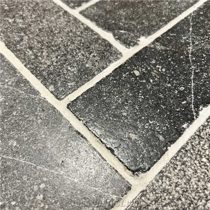 Pierre De Soignies Belgian Blue Stone Herringbone Tiles