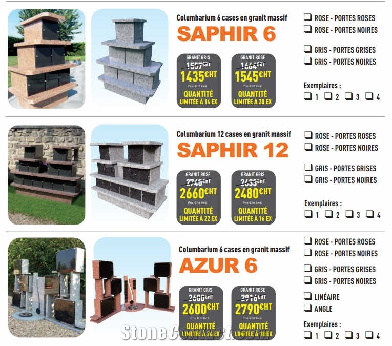 Red Granite Columbarium Azur