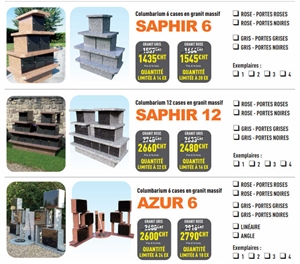 Red Granite Columbarium Azur