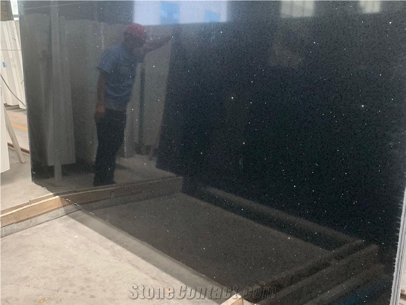 Artificial Black Quartz Stone Tiles & Slabs