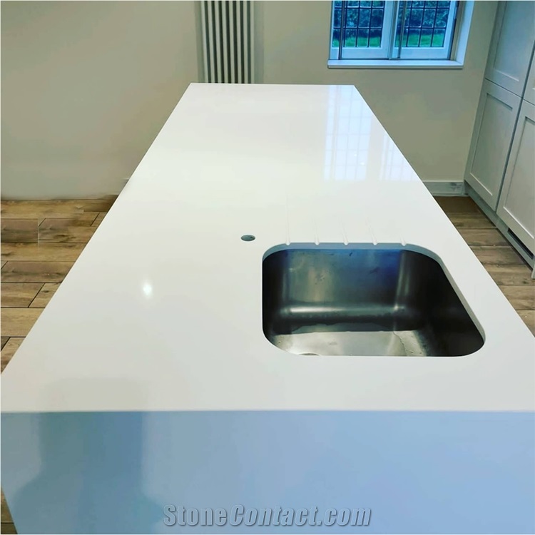 Pure White Quartz Stone Slabs Engineered Stone