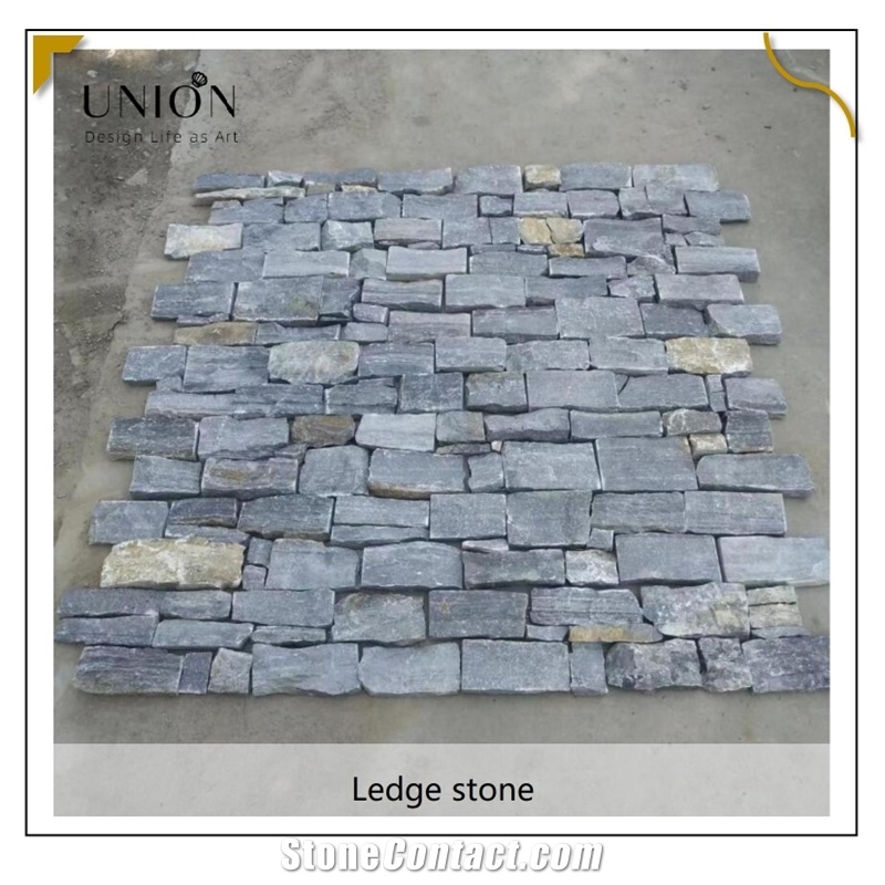 UNION DECO Blue Quartzite Ledger Panel Wall Cladding Stone