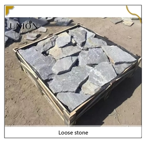 UNION DECO Blue Quartzite Stone Random Stone Cladding Tiles