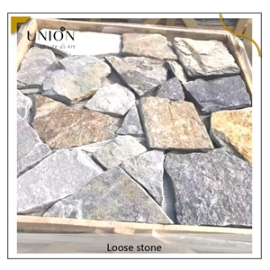 UNION DECO Blue Quartzite Stone Random Stone Cladding Tiles