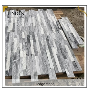 UNION DECO Cloudy Grey Quartzite Stacked Stone Ledger Panel