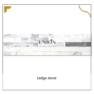 UNION DECO Cloudy Grey Quartzite Stacked Stone Ledger Panel
