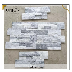 UNION DECO Cloudy Grey Stacked Stone Interlock S Shape Stone