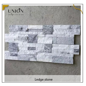 UNION DECO Cloudy Grey Stacked Stone Interlock S Shape Stone