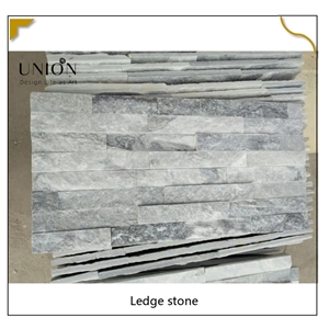 UNION DECO Cloudy Grey Stacked Stone Natural Ledge Panel