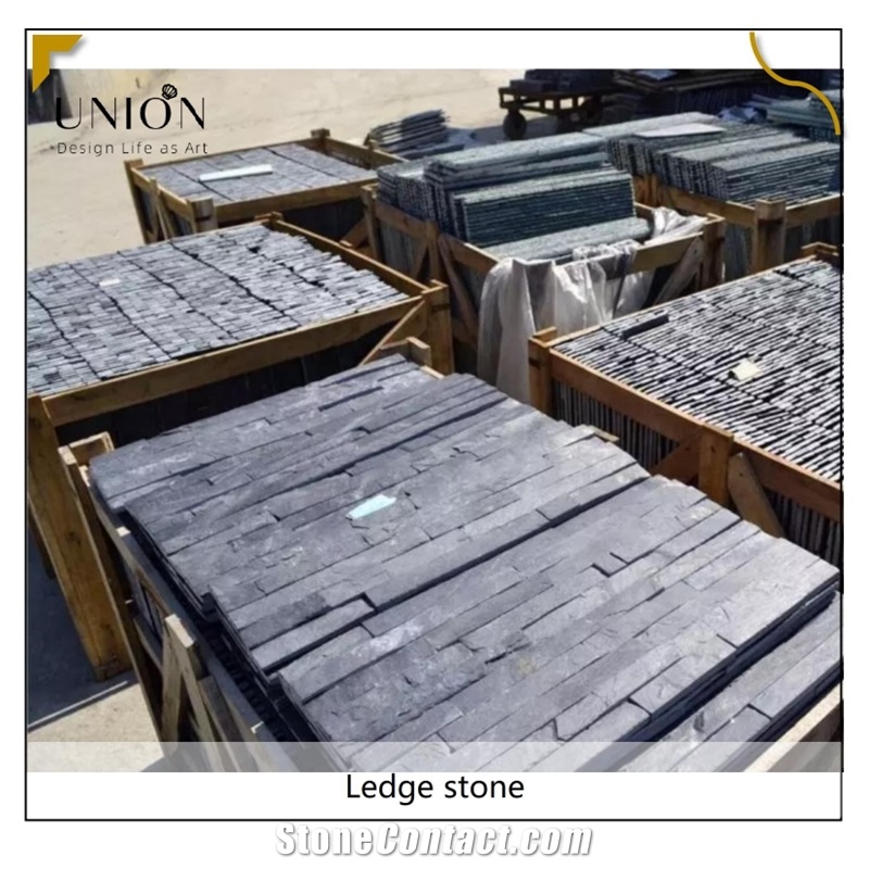 UNION DECO Exterior Stone Panel Outdoor Slate Stacked Stone