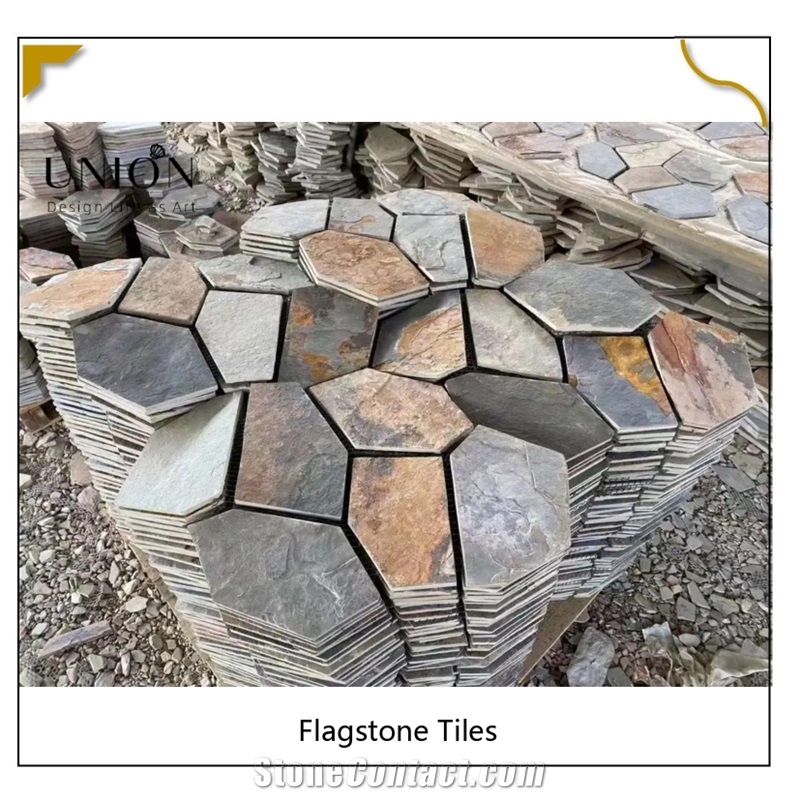UNION DECO Flagstone Tiles Natural Stone Paving Stone Tiles
