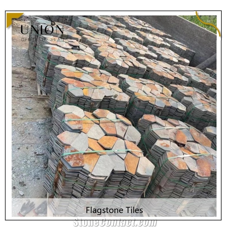 UNION DECO Flagstone Tiles Natural Stone Paving Stone Tiles