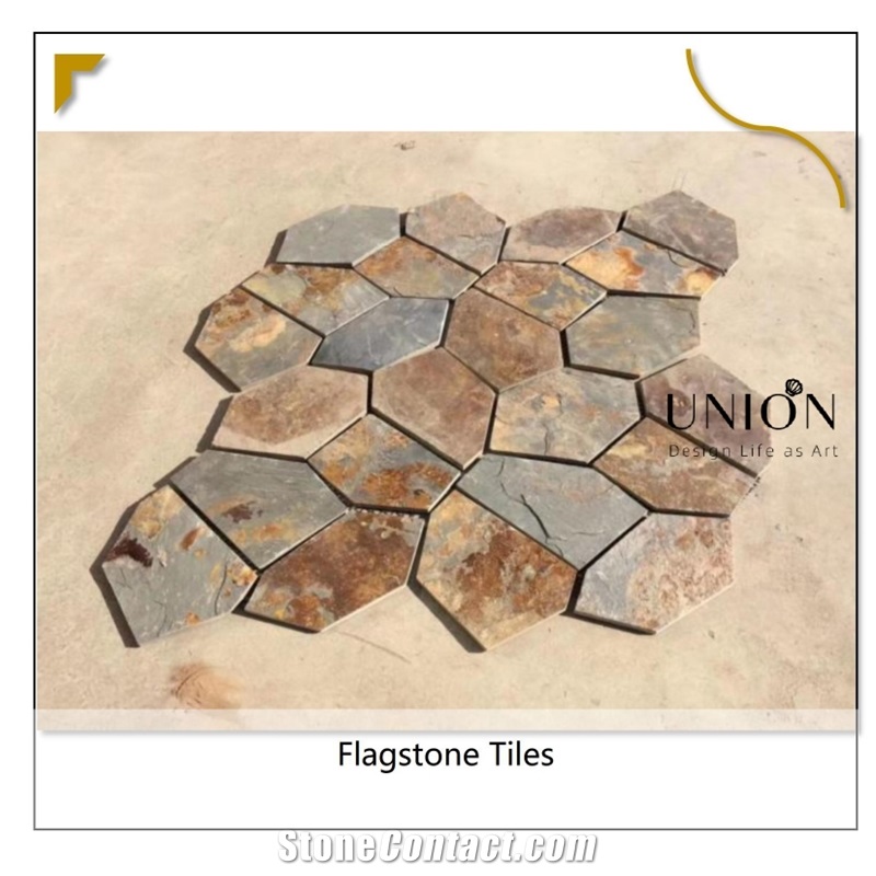 UNION DECO Flagstone Tiles Natural Stone Paving Stone Tiles