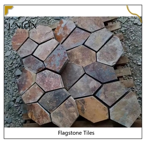 UNION DECO Natural Multicolor Slate Crazy Tile Paving Tiles