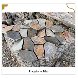 UNION DECO Natural Stone Rusty Slate Outdoor Decoration Tile