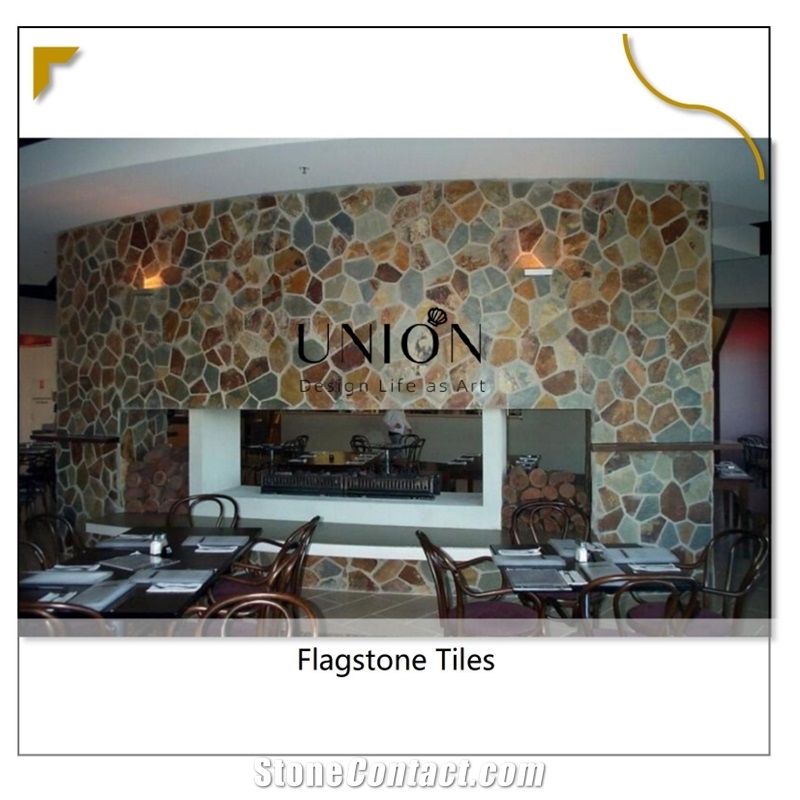UNION DECO Natural Stone Rusty Slate Outdoor Decoration Tile