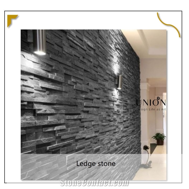 UNION DECO Slate Wall Natural Stone Slate Ledge Stone Veneer