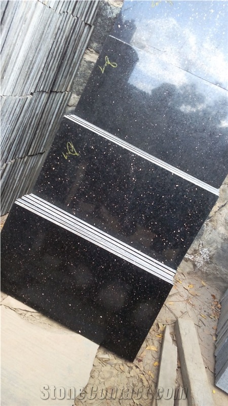 Black Galaxy Granite Calibrated Tiles