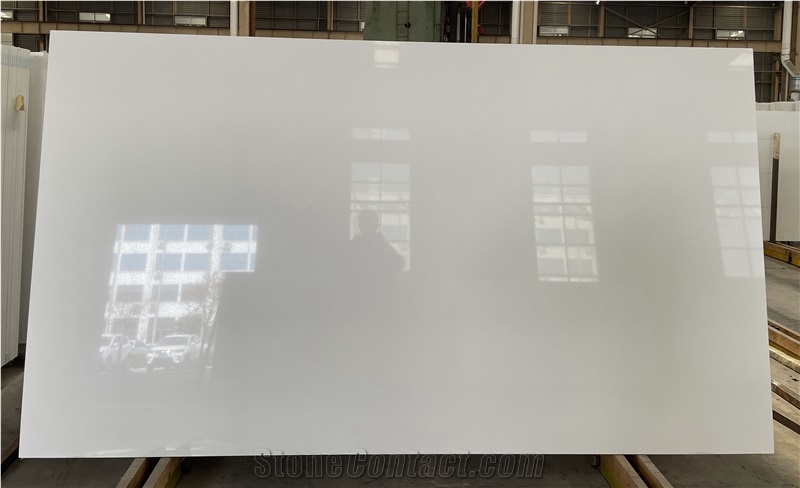 White Marble Texture Quartz Slabs ,Man-Made Stone Quartz