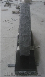 Black Granite Gravestone Upright Monument 02