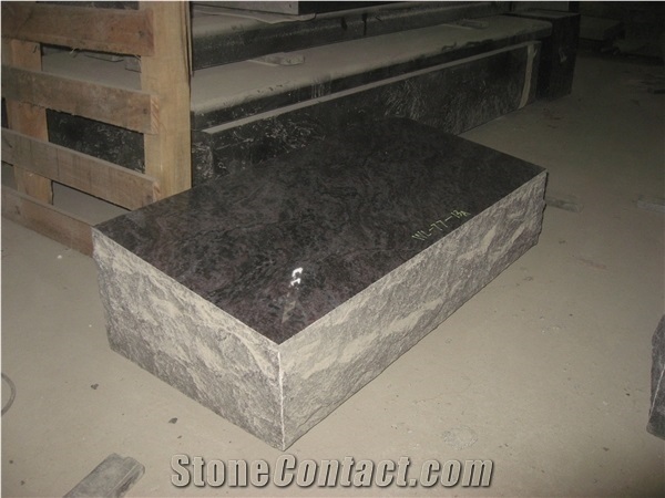 Blue Granite Flat Grave Markers, Slant Grave