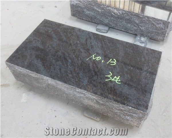 Blue Granite Flat Grave Markers, Slant Grave
