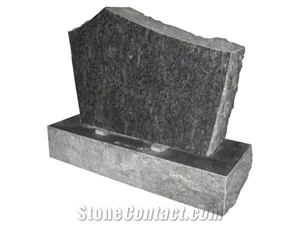 Blue Granite Monument Design Engraved Tombstone 1
