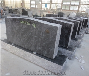 Blue Granite Uprigt Headstones Tombstone Monument