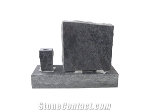 Blue Granite Vase Tombstone Headstone Monument