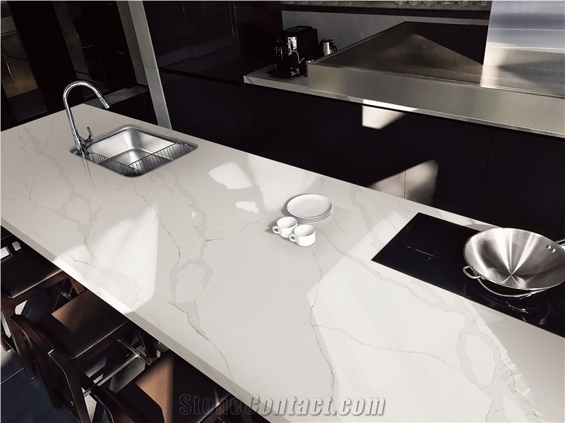 Calacatta White Quartz Slabs