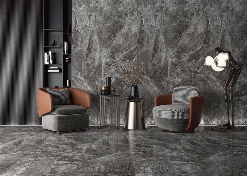 Fantasy Sky Grey Sintered Stone Wall Slabs Big Panels