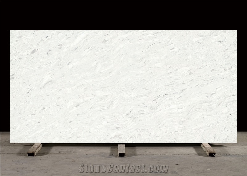 River Vein Quartz Slabs SKY012