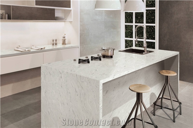 River Vein Quartz Slabs SKY012