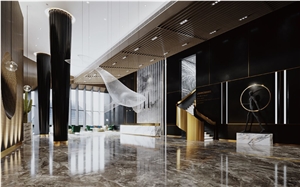 Saint Laurent Black Sintered Stone Cafe Table Tops