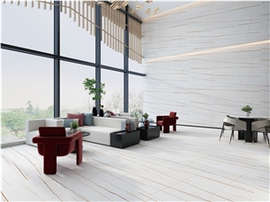 Saint Laurent White Top Sintered Stone Hotel Wall Panels
