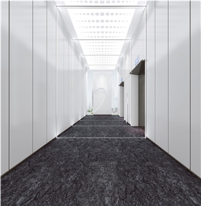 Starry Night Black Sintered Stone Floor