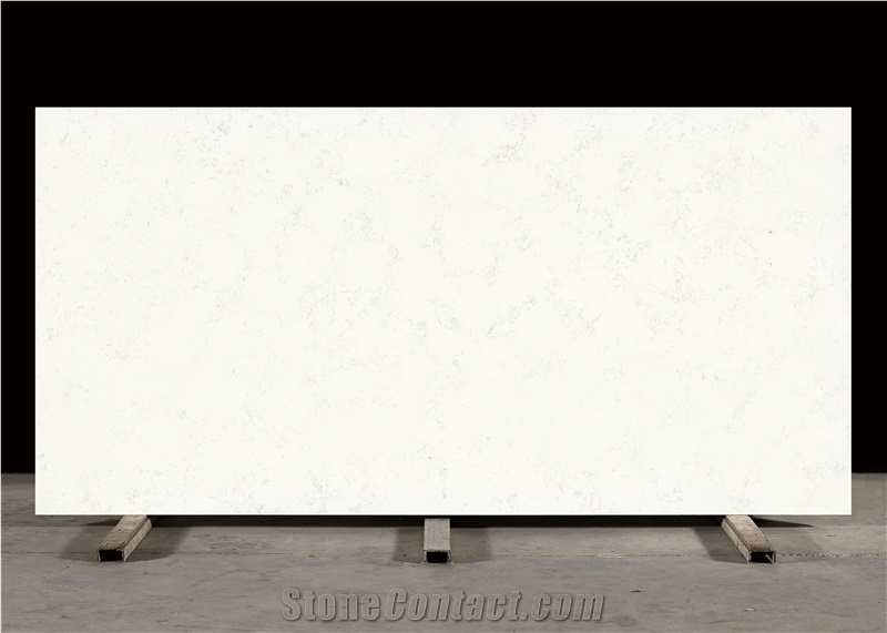 White Quartz With Light Black Veins Slabs