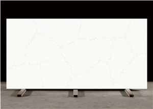 White Quartz With Light Black Veins Slabs