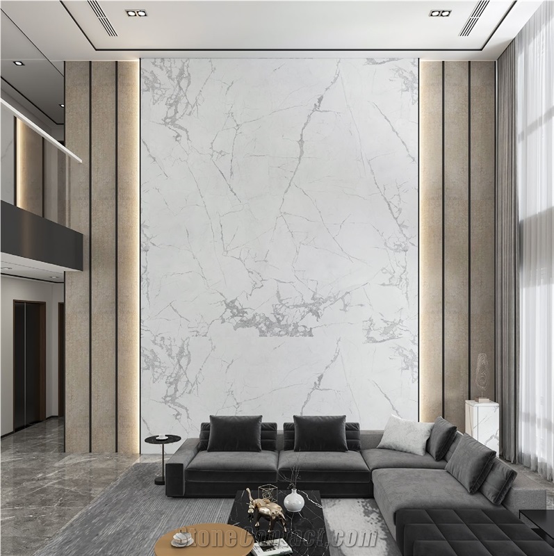 Winter River Snow Sintered Stone Wall Floor Tiles