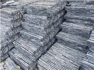 Ancient Wood Grain Marble Cultured Stone Wall Cladding Panel