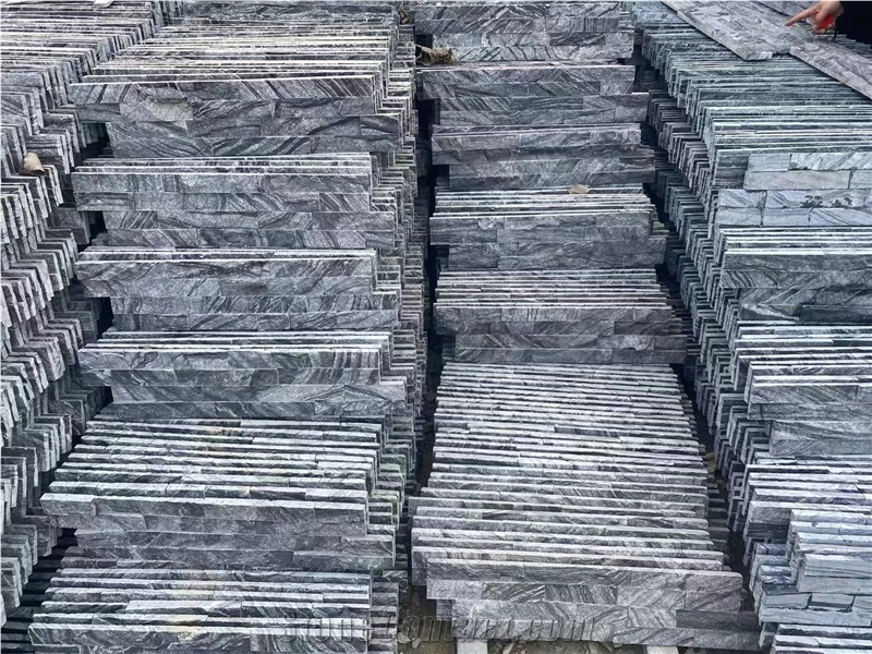 Ancient Wood Grain Marble Cultured Stone Wall Cladding Panel