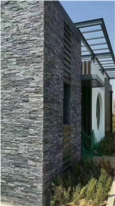 Ancient Wood Grain Marble Cultured Stone Wall Cladding Panel